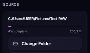 Live progress: know exactly how much shoot is left